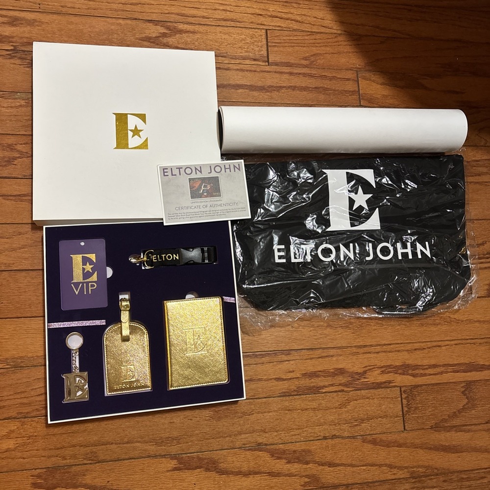 Backstage VIP ELTON JOHN FAREWELL YELLOW BRICK ROAD TOUR POSTER+ BAG Lot New